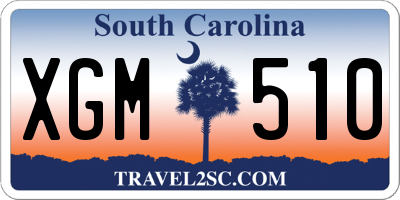 SC license plate XGM510