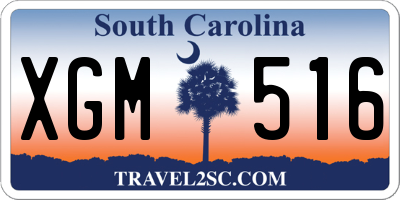 SC license plate XGM516