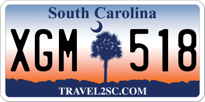 SC license plate XGM518