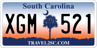 SC license plate XGM521
