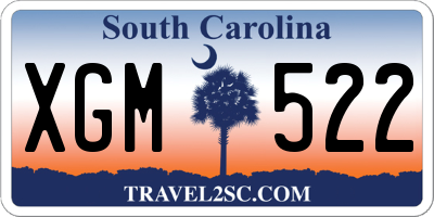 SC license plate XGM522