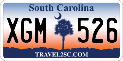 SC license plate XGM526