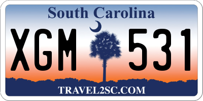 SC license plate XGM531