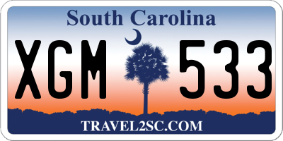 SC license plate XGM533