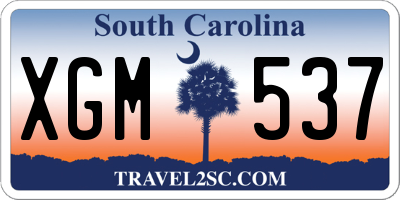SC license plate XGM537