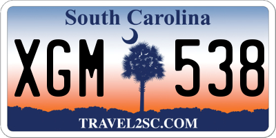 SC license plate XGM538