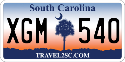 SC license plate XGM540