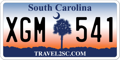 SC license plate XGM541