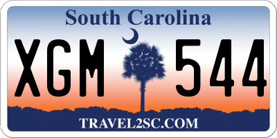 SC license plate XGM544