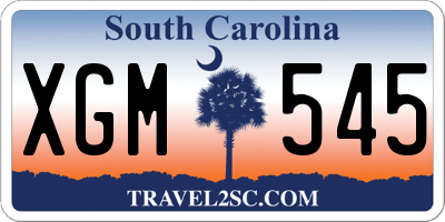SC license plate XGM545