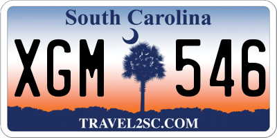 SC license plate XGM546