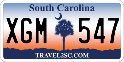 SC license plate XGM547