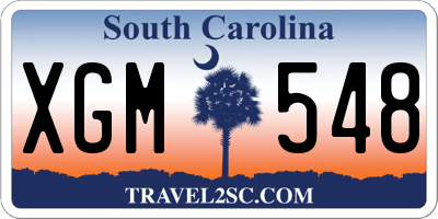 SC license plate XGM548