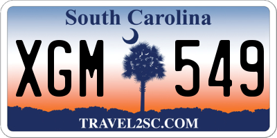SC license plate XGM549