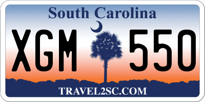 SC license plate XGM550