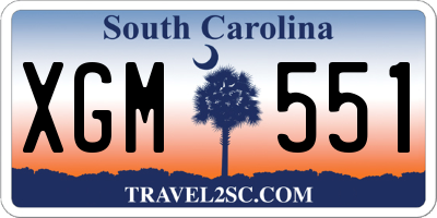 SC license plate XGM551