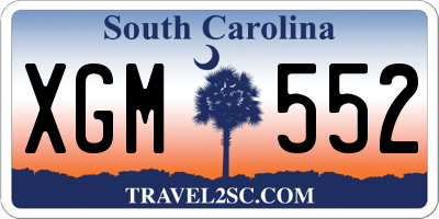 SC license plate XGM552