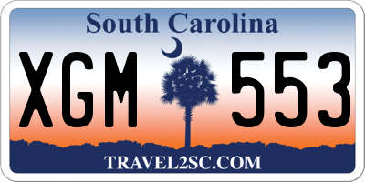SC license plate XGM553