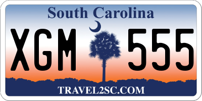 SC license plate XGM555