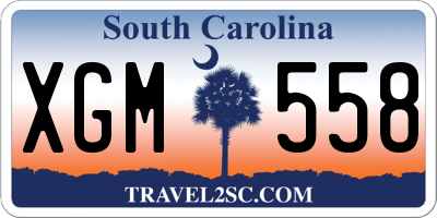 SC license plate XGM558