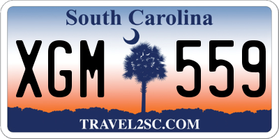 SC license plate XGM559