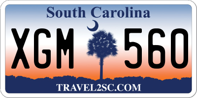 SC license plate XGM560