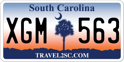 SC license plate XGM563