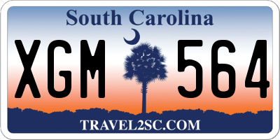 SC license plate XGM564