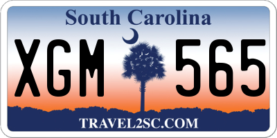 SC license plate XGM565