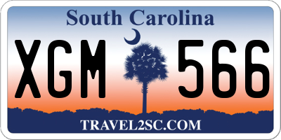 SC license plate XGM566