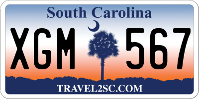 SC license plate XGM567