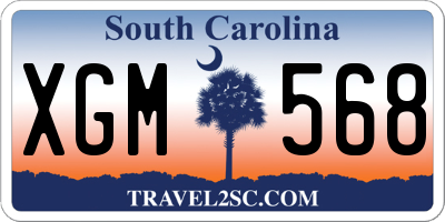 SC license plate XGM568