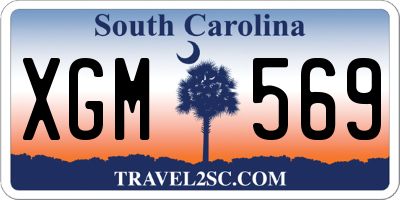 SC license plate XGM569