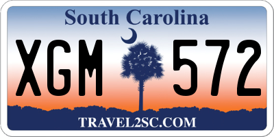 SC license plate XGM572