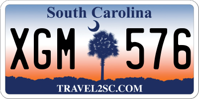 SC license plate XGM576