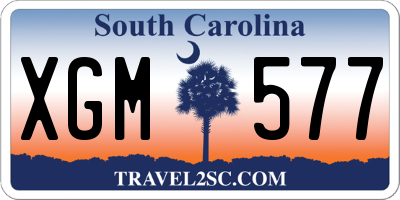 SC license plate XGM577