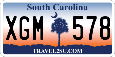 SC license plate XGM578