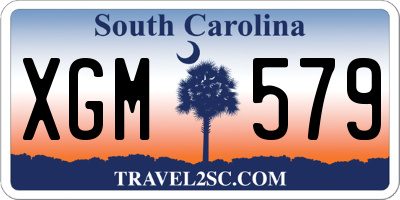 SC license plate XGM579