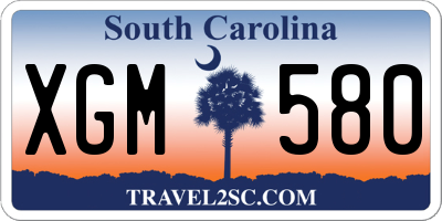 SC license plate XGM580