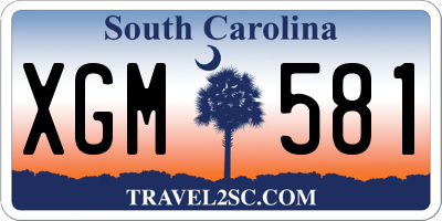 SC license plate XGM581