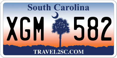 SC license plate XGM582