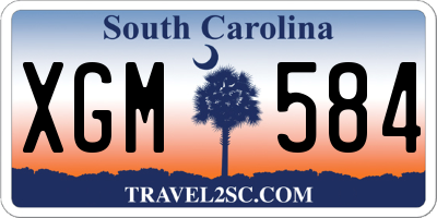 SC license plate XGM584