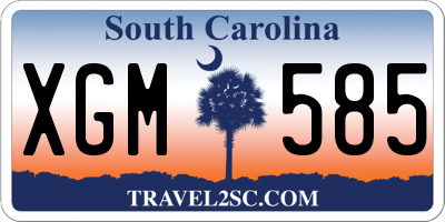 SC license plate XGM585