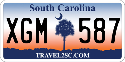 SC license plate XGM587