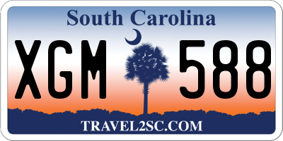 SC license plate XGM588