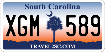 SC license plate XGM589