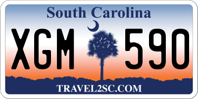 SC license plate XGM590