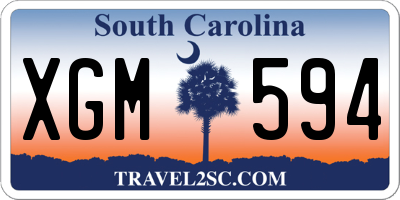 SC license plate XGM594