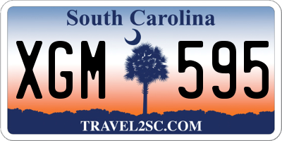 SC license plate XGM595