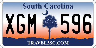 SC license plate XGM596